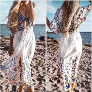 Cupshe | Wildflower Midi Floral Boho Swimsuit Coverup Resort One Size